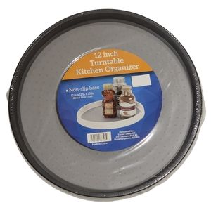 Gray Turntable Kitchen Organizer 12in Diameter‎